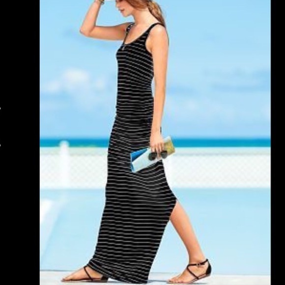 Victoria's Secret Dresses & Skirts - Victoria’s Secret Black & White Striped MaxiDress